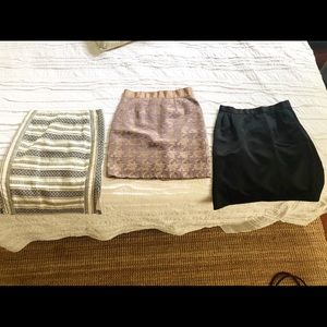 Three pencil skirts!